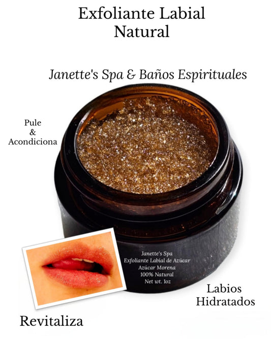 Exfoliante Labial con Azúcar Moreno, Revitaliza, Suaves y Tersos