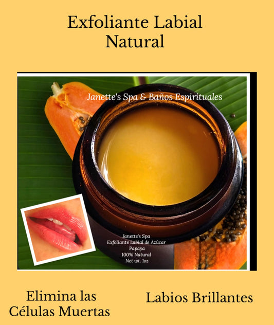 Exfoliante Labial de Papaya, Elimina las Células Muertas y Suaviza los Labios
