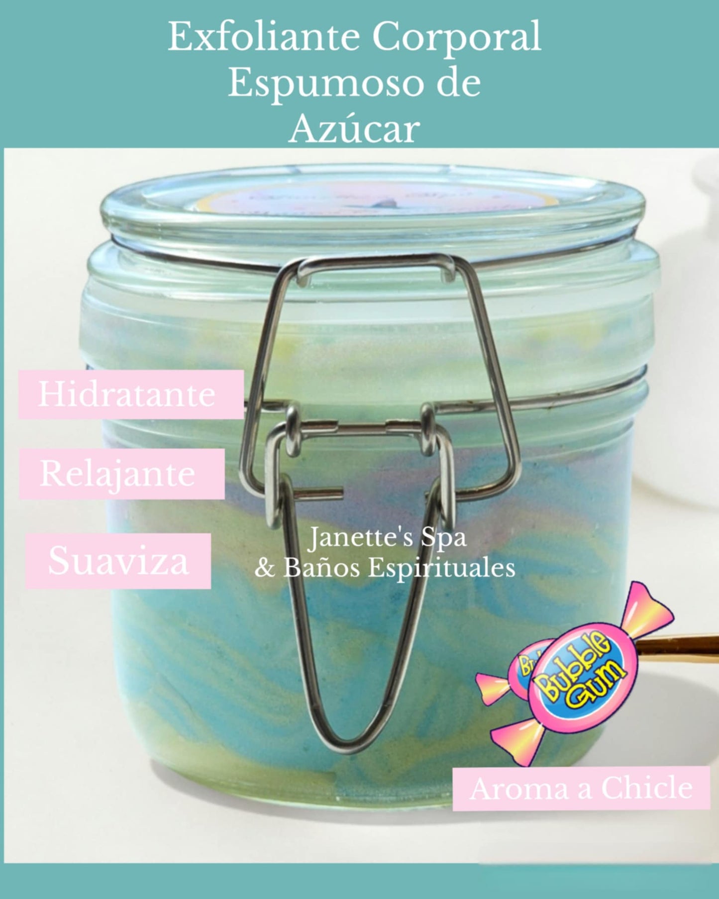Exfoliante Corporal Espumoso de Azúcar, Hidratante & Restaurar el Brillo Natural de la Piel