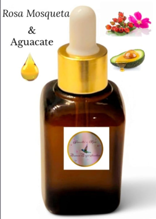 Aceites de Rosa Mosqueta & Aguacate para Masaje Corporal