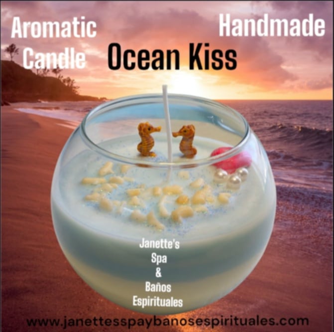 Vela Aromática con Caballitos de Mar