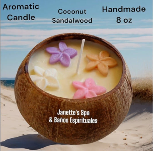 Vela Aromática en Cáscara de Coco