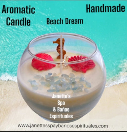 Vela Aromática con Temática Marina
